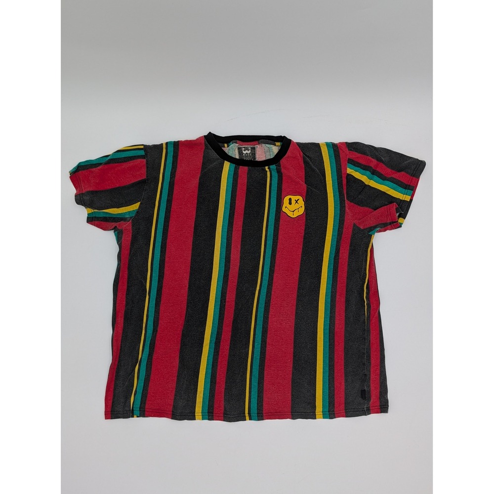 WXYZ Striped Smiley Face‎ Graphic T Shirt Men Size XLarge